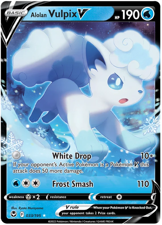 Alolan Vulpix V 033/195 - Pokemon SILVER TEMPEST