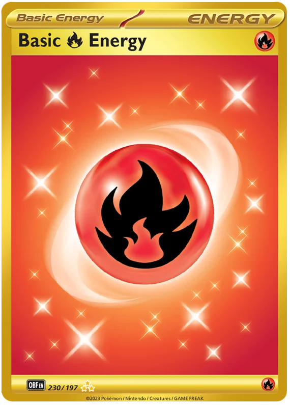 Basic Fire Energy 230/197 - Pokemon OBSIDIAN FLAMES