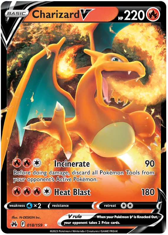 Charizard V 018/159 - Pokemon CROWN ZENITH