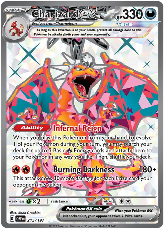 Charizard Ex 215/197 - Pokemon OBSIDIAN FLAMES