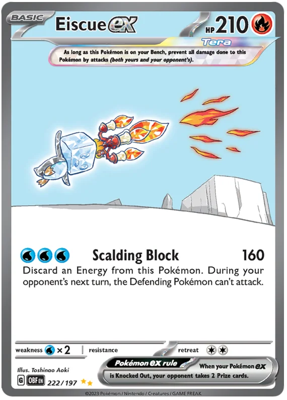 Eiscue Ex 222/197 - Pokemon OBSIDIAN FLAMES