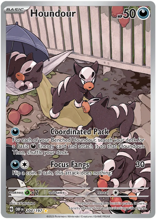 Houndour 204/197 - Pokemon OBSIDIAN FLAMES