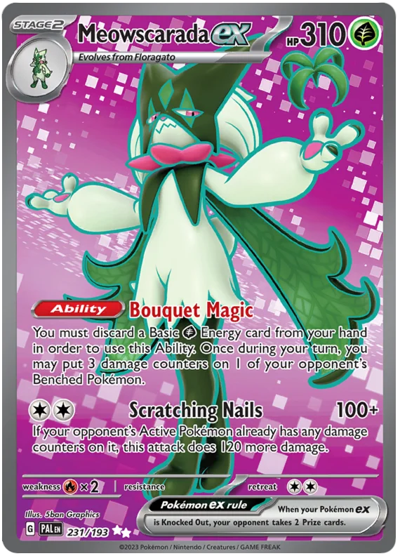 Meowscarada Ex 231/193 - Pokemon PALDEA EVOLVED