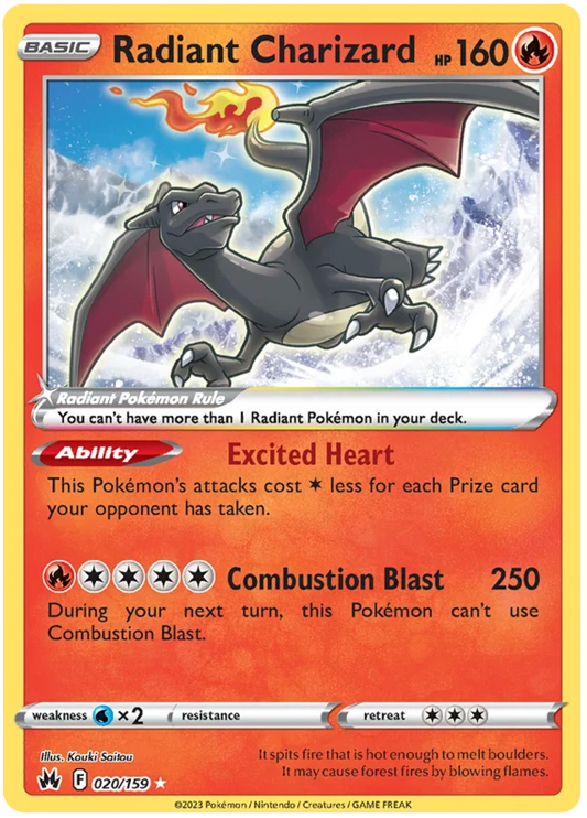 Radiant Charizard 020/159 - Pokemon CROWN ZENITH