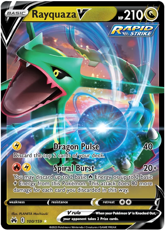 Rayquaza V 100/159 - Pokemon CROWN ZENITH