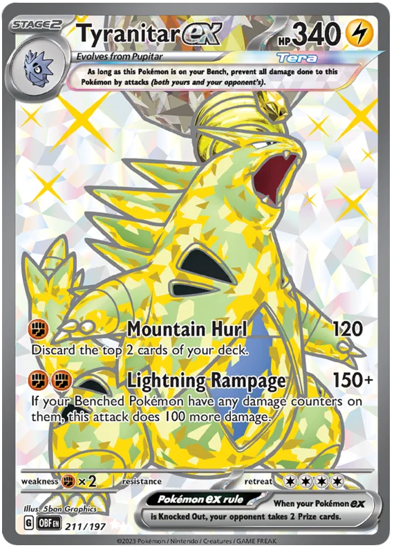 Tyranitar EX 211/197 - Pokemon OBSIDIAN FLAMES