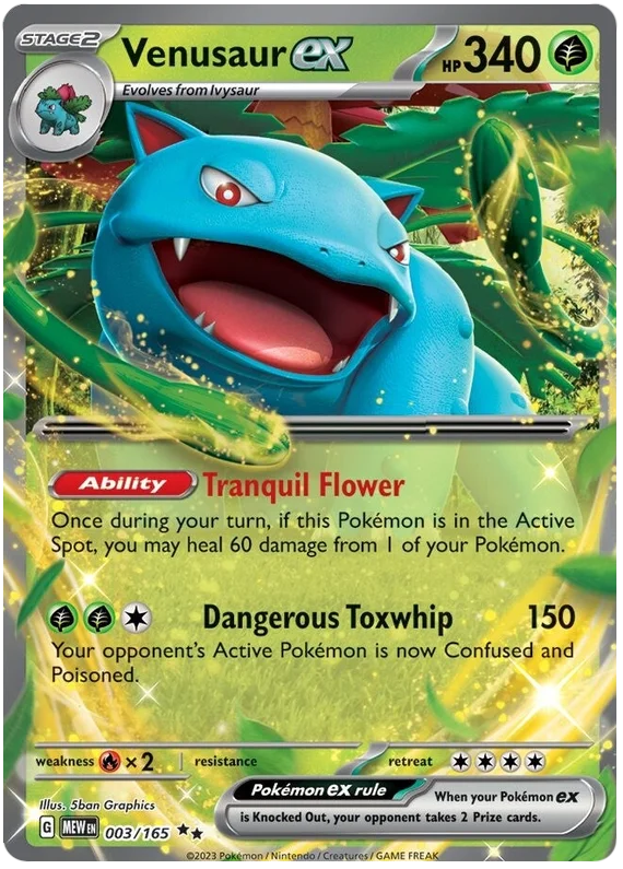 Venusaur Ex 003/165 - Pokemon 151 ENGLISH