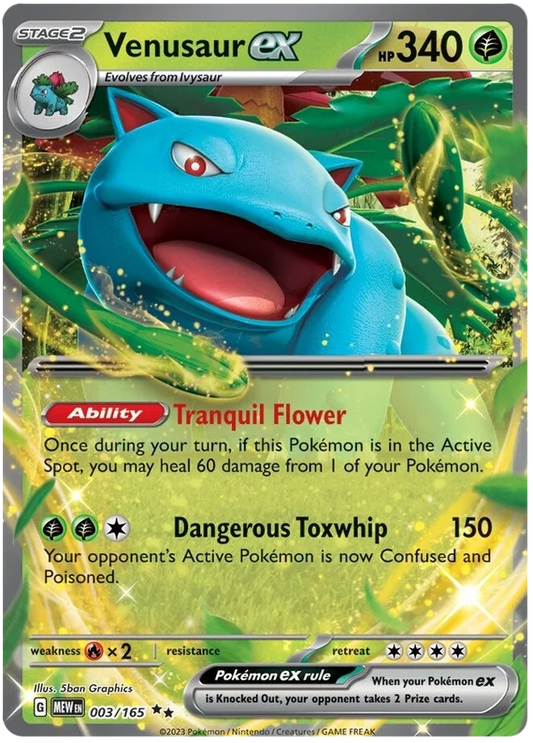 Venusaur Ex 003/165 - Pokemon 151 ENGLISH