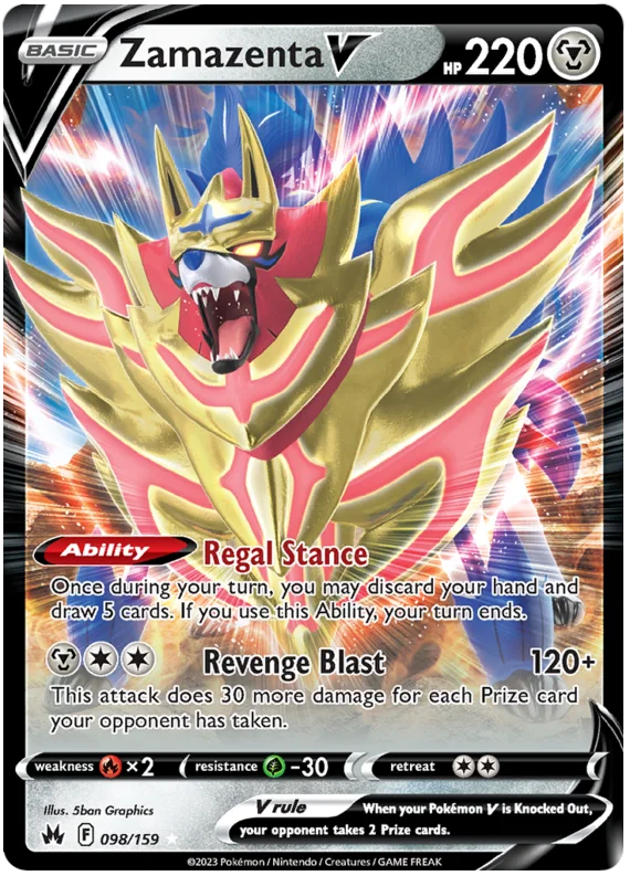 Zamazenta V 098/159 - Pokemon CROWN ZENITH