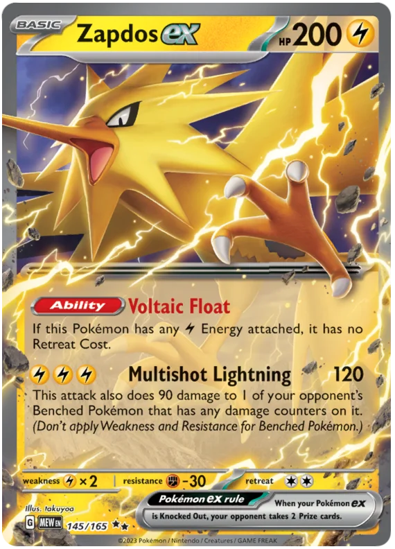 Zapdos Ex 145/165 - Pokemon 151 ENGLISH