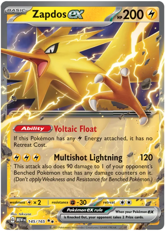 Zapdos Ex 145/165 - Pokemon 151 ENGLISH